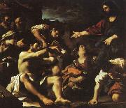  Giovanni Francesco  Guercino The Raising of Lazarus oil